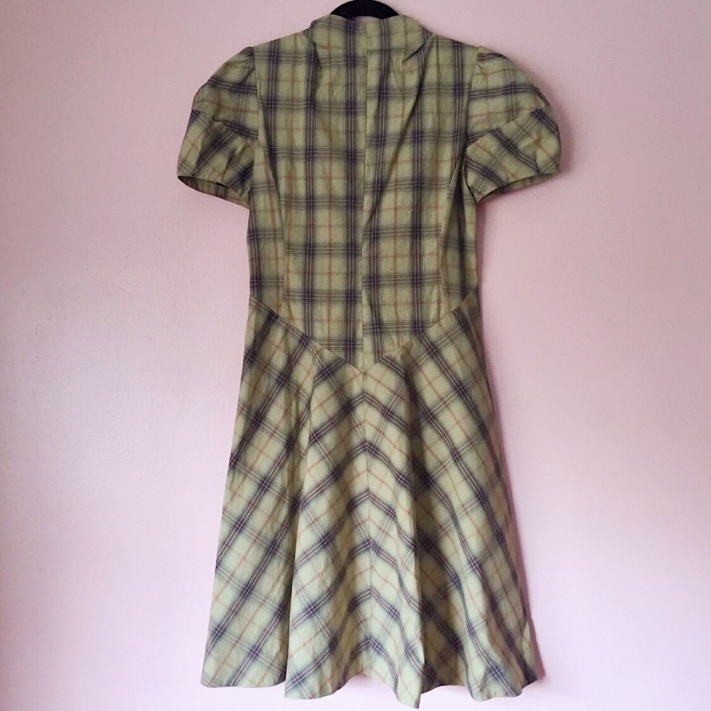 Alexander McQueen Mustard Tartan Plaid Dress - Picture 4 of 5